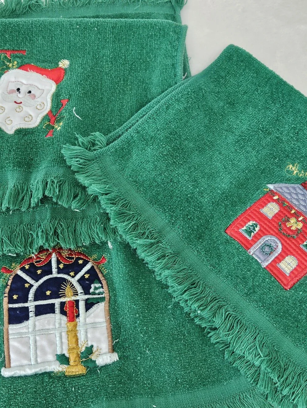 16 Christmas Themed Small Kitchen Bathroom Hand Towels with Various Embroidered